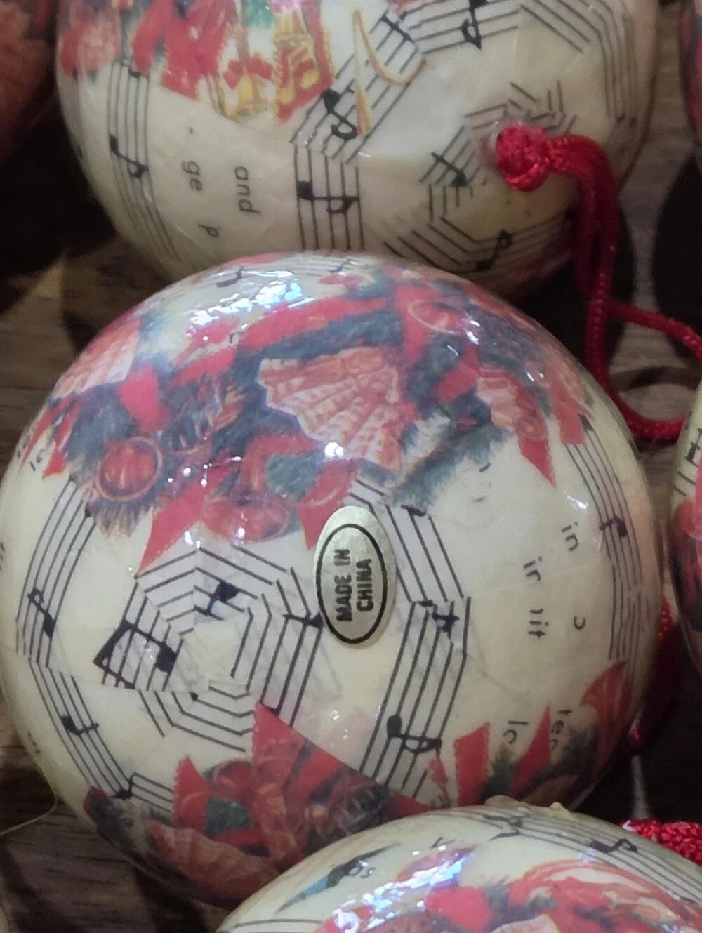 Vintage-Style Floral Sheet Music Holiday Ornaments